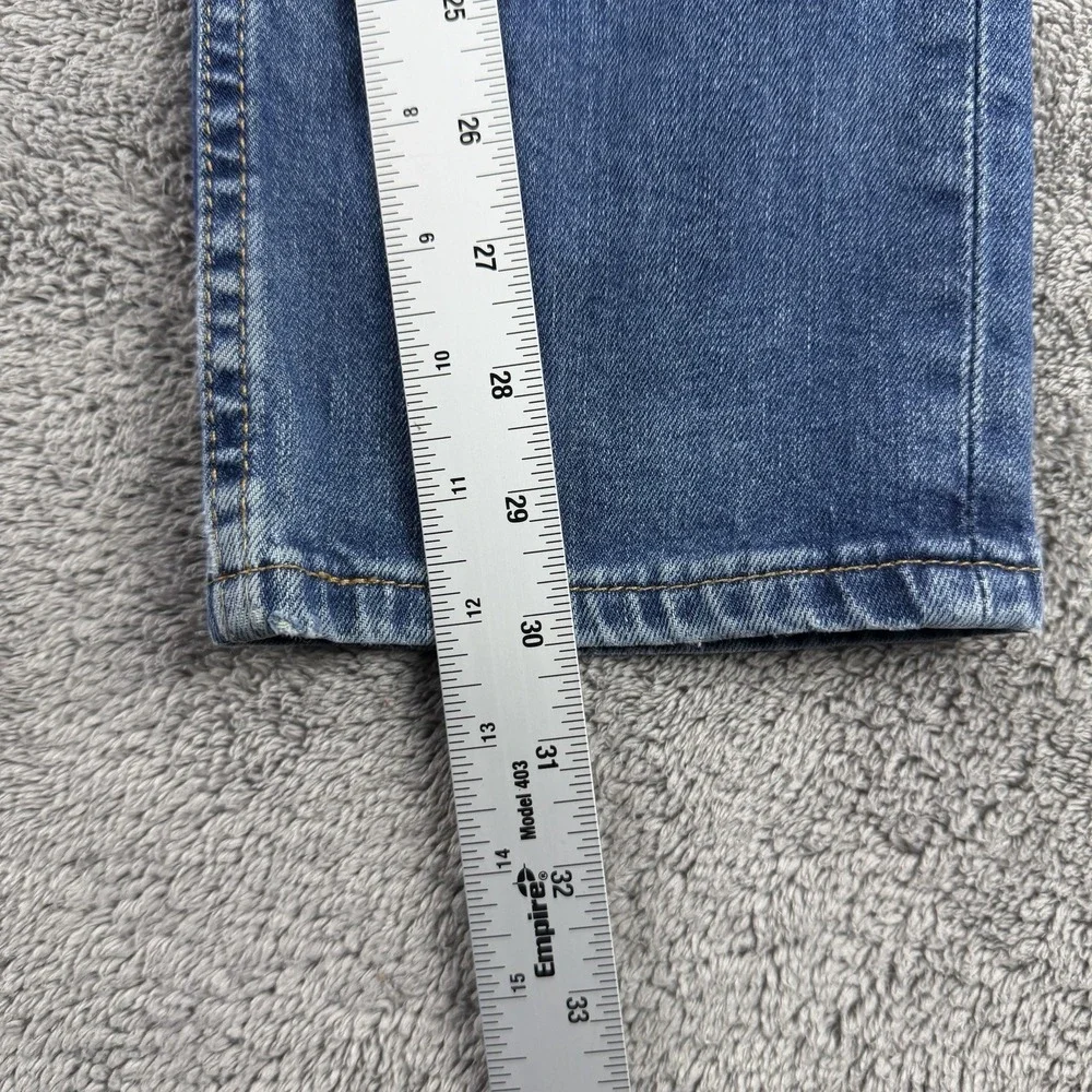 Levis 511 Slim Fit Skinny Jeans Mens 31x32 Blue Medium Wash Low Rise Distressed‎